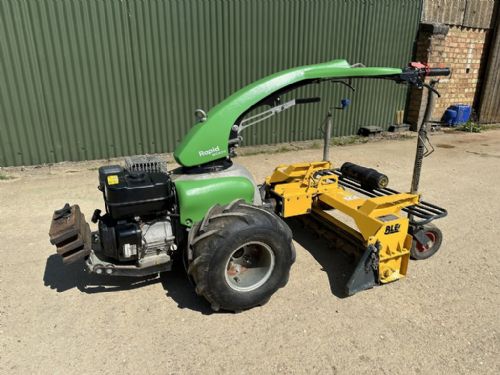 Used BLECPBR100 Power Box Rake fitted to used Rapid Mondo Hydrostatic drive unit for sale