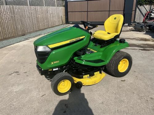 2020 JOHN DEERE X380 PETROL MULCHING RIDE ON LAWN MOWER for sale