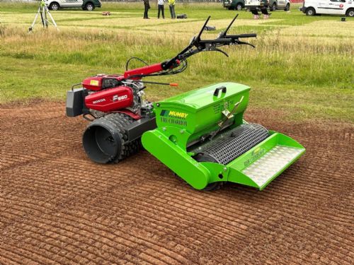 MCS910 Mumby Charriot Seeder ex demo fitted to new Honda F560 power unit for sale