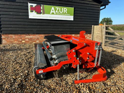 Wiedenmann Terra Float tractor mounted aerator with overseeder unit for sale