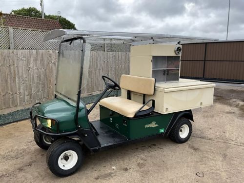 EZGO PETROL GOLF BUGGY WITH REFRESHMENT TRUCK/CATERING CART for sale