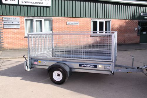 Indespension V30 750kg single axle trailer c/w caged sides and weather cover for sale