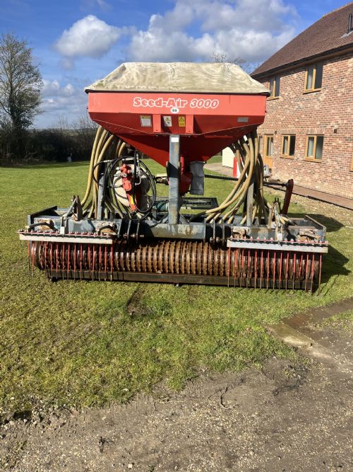 Turfmech Seedair Seeder - 3 metre Precision seed drill for sale