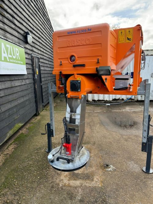 Rasco Junior 1.0 truck mounted salt spreader with electronic cab controls in excellent condition for sale