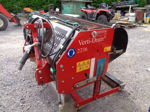 REDEXIM 2216 H/D VERTI-DRAIN C/W HYDRAULIC DEPTH ADJUSTMENT for sale